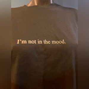 H&M Black Crew Neck Graphic Tee